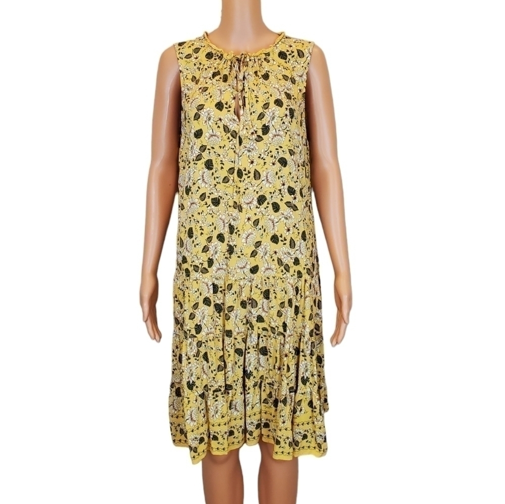 Max Studio yellow floral Sleeveless mini dress